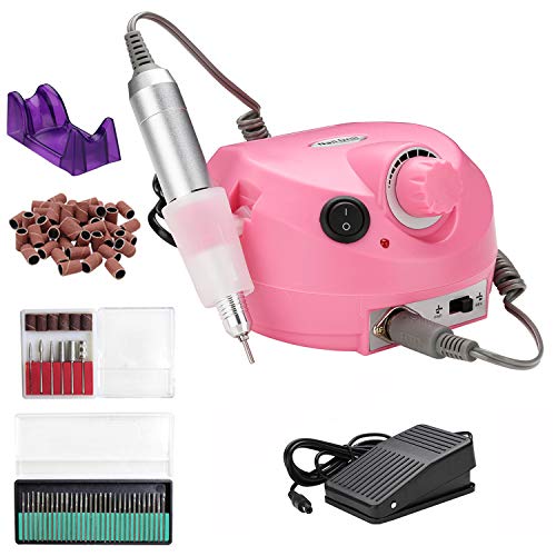 Riossad Nagelfräser, Profi Elektrische Nagelfeile Maniküre Pediküre Fräser Nageldesign Nagelkunst Kit 30000 U/min für…