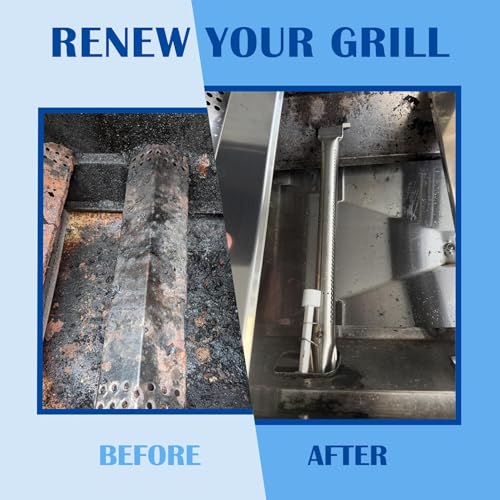 Image of Grill Replacement Parts for Monument 77352 7735MB 24367 17842 41847NG 35633 Gas Grill, Burner Tube, Heat Plate, and Igniter Monument Grill Replacement Parts, Stainless Steel Grill Accessories, 6 Pack