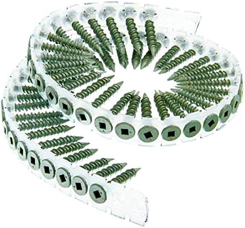 Senco 08T200W DuraSpin #8 x 2-inch, Cement Board Collated Screw, 1,000 Ct.