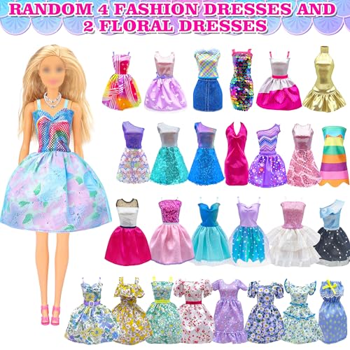 image for Style Shine 100 Pcs Doll Clothes & Accessories, 4 Wedding Gowns 2 Even