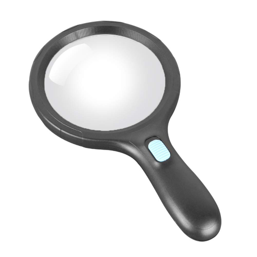Ręczna lupa o dużej powierzchni 138 mm - z 10 diodami LED, powiększeniem 1,8 x i 5-krotnym, idealne pomoce dla słabowidzących, ultralekkie, przenośne narzędzia do eksploracji i czytania dla