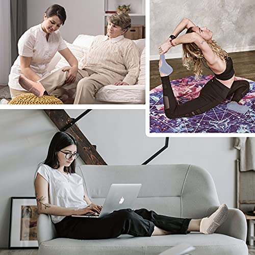 Image of Non Slip Grip Yoga Socks for Women with Cushion for Pilates, Barre, Dance