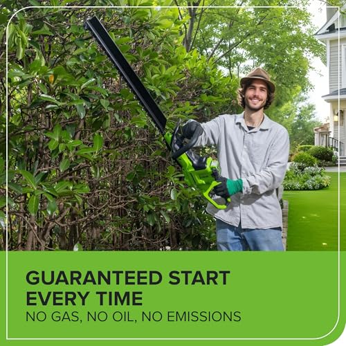 Image of Greenworks 40V 26' Brushless (1.1' Cutting Capacity /Debris Collector / 180 Rotating Handle), 2.0Ah Battery and Charger Included