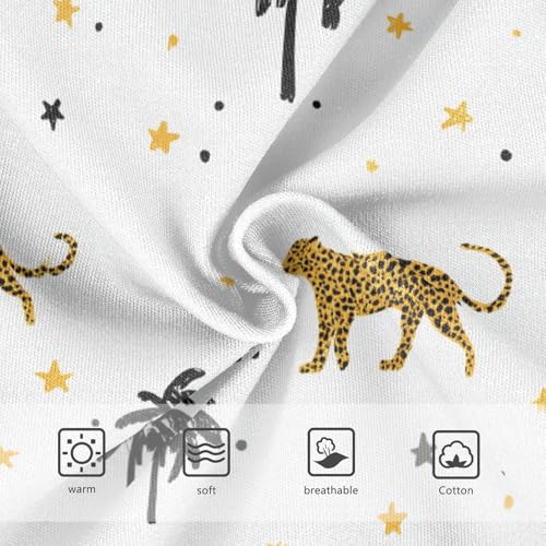 Wusikd Leopard Print Girls' Underwear Cotton White Girls Briefs Soft Toddler Underwear 2T3