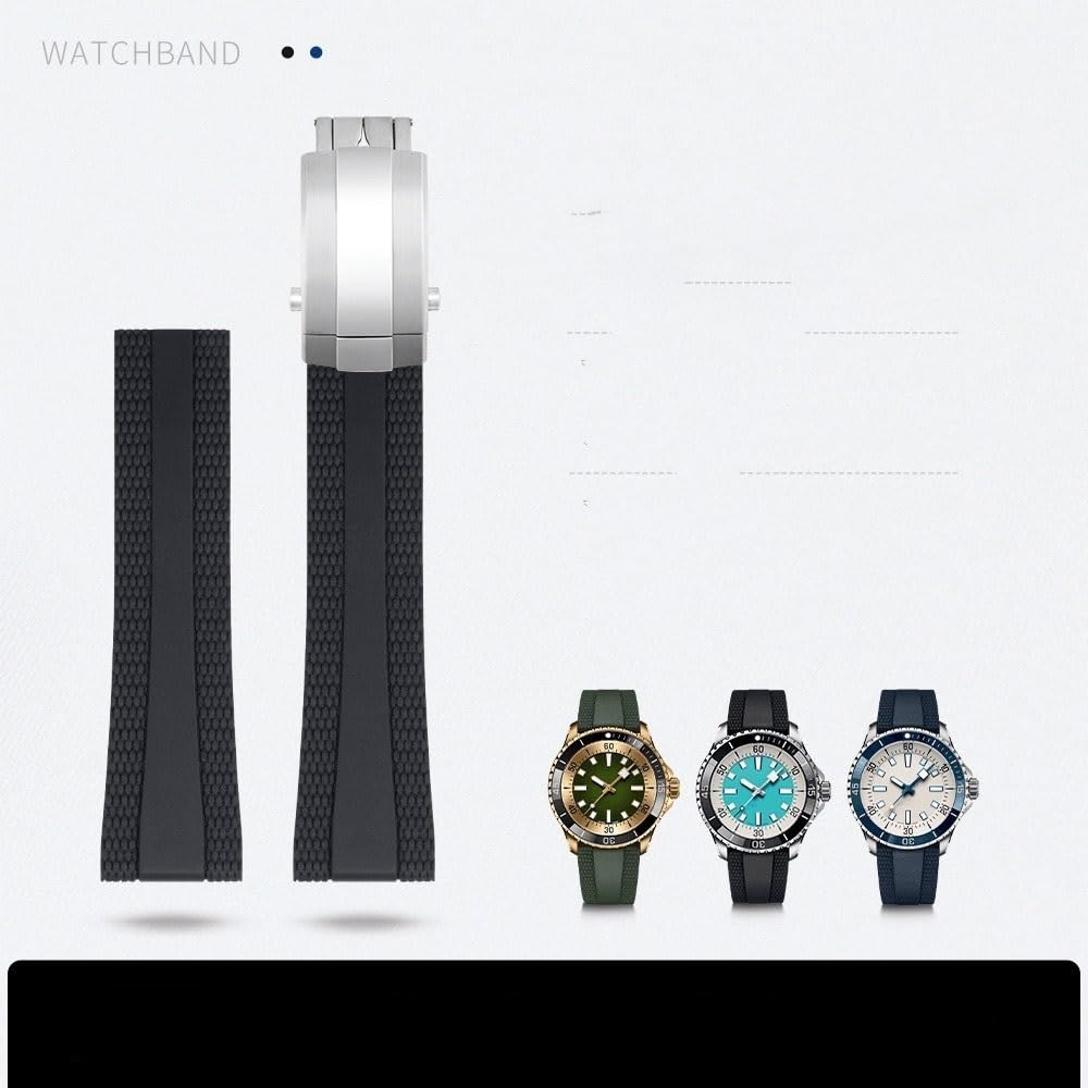 Kautschuk-Uhrenarmband für Breitling Superocean Avenger