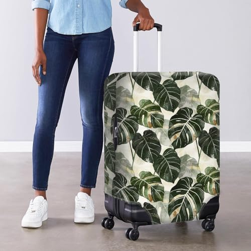 Housse Valise XL Feuilles Vertes en Spandex Premium Réutilisable - 4