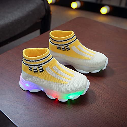 Kids Light Up Shoes for Boys and Girls Flashing High-top Sneakers Slip on Unisex Child Bling Girls Mary Jane Shoes4
