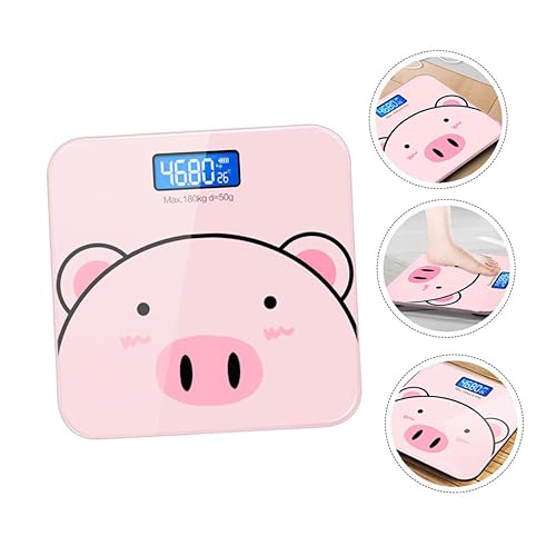 Miniatura 4 de Cartoon Tempered Glass Body Weight Scale USB Charging Start Household Body Weighing Scale for Accurate Fat Muscle Mass Measurement
