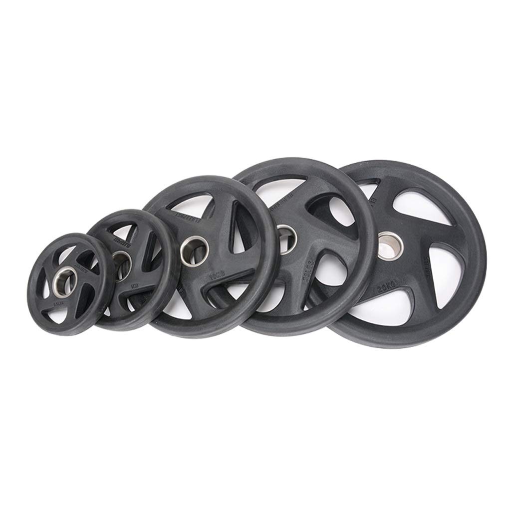 Discos de Pesas Placa de Peso Olímpico Grip Plate 2 Pulgadas de Hierro Fundido estándar 5 Grip Plate, único, Disponible en 2,5 kg / 5.5lb, 5 kg / 11 Libras, 10 kg / 22 Libras, Negro
