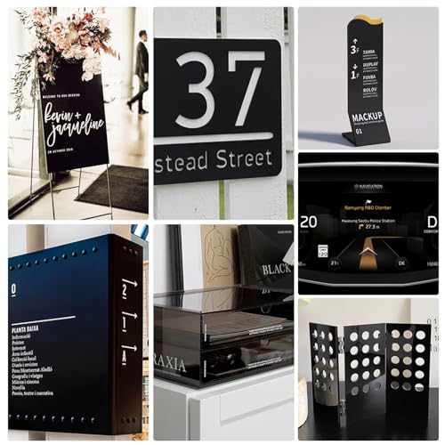 KINLINK 12x16 Plexiglass Sheets 1/8 inch Thick - 3mm Black Cast Acrylic Sheet, Plastic Sheet Polycarbonate Sheet for DIY Project, Craft, Acrylic Sign Wedding Invitation 4 Pack - Image 5