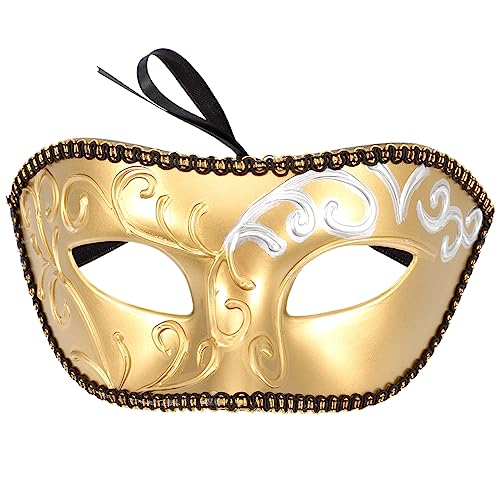 ORFOFE Masquerade Mask Halloween Human Half Decorative Mask for Men Party Supply