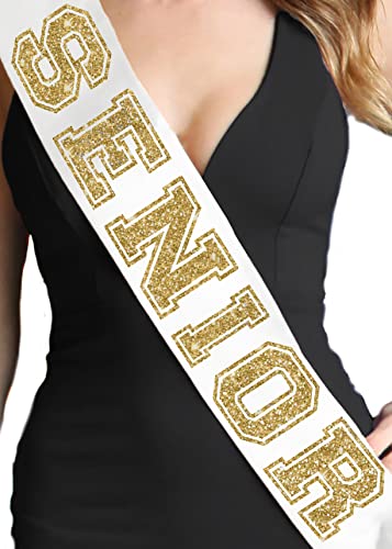 Senior Sash - Gold & Rose Gold Sashes for High School Senior Night Supplies3