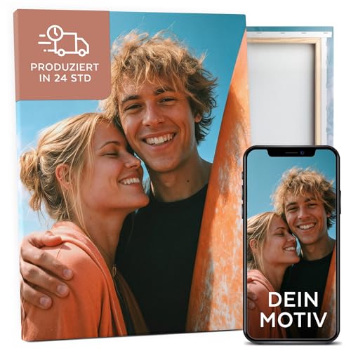 PRINTHOUSE Dein Foto auf Leinwand 20x30 cm (weitere Größen verfügbar) - Upload dein Bild auf Leinwand personalisiert Foto Geschenk - Fotoleinwand eigenes Bild - Leinwandbild selbst gestalten