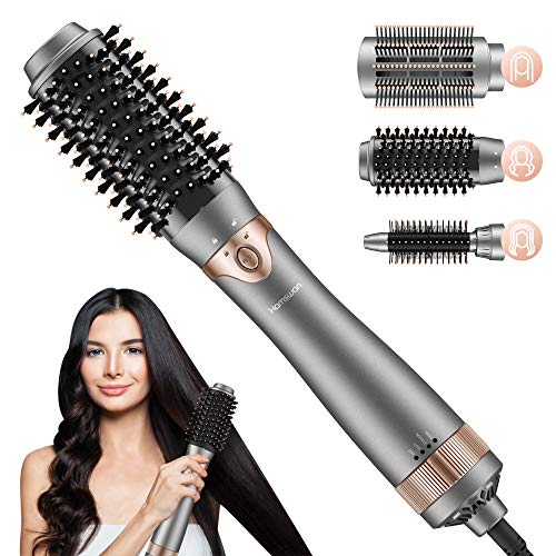 Hair Dryer Brush, Blow Dryer Brush,Hot Air Brush, Interchangeable Hair Dryer & Volumizer, Straighterner, 3 in 1 Hair Dryer Brush & Volumizer Negative Ion Hair Curler Straightener Brush (Gray C) Hair Dryer Brush, Blow Dryer Brush,Hot Air Brush, Interchangeable Hair Dryer & Volumizer, Straighterner, 3 in 1 Hair Dryer Brush & Volumizer Negative Ion Hair Curler Straightener Brush (Gray C)