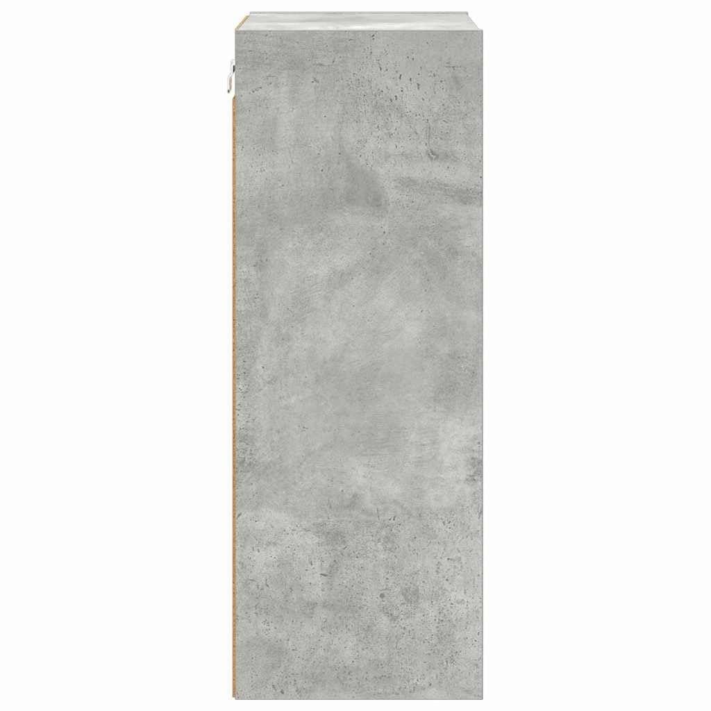Hängeschrank Beton Grau aus Holzwerkstoff 40 x 29,5 x 80 cm mit viel Stauraum für Küche und Esszimmer, moderner Mehrzweckschrank mit Tür und Regal, ideal als Vorratsschrank und Organizer
