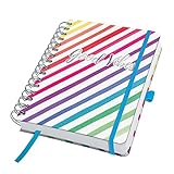 Volúmen de entrega: 1x Libreta de espiral, 1x hoja de pegatinas | Para ello, le recomendamos p. ej. los Tab Marker HN201 resistentes (6 colores, 60 hojas)