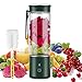 Mixer Smoothie Maker, BlumWay 400ML Tragbarer Smoothie Mixer, 7,4V-Motor wiederaufladbarer USB Mini Mixer Portable Blender mit sechs Klingen für Fruchtsaft, Milchshakes, Babynahrung (Grün)
