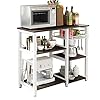 sogesfurniture 3 + 3 Planken Unit Magnetron Stand Baker’s Rack Opslag Organisatie Rack Keuken Utility Werkstation…