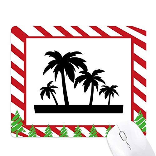 Tapis de souris silhouette cocotier noir tapis de bureau imprimé Noël