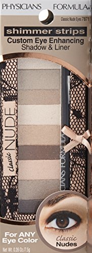 Physicians Formula Shimmer Strips Custom Eye Enhancing Eye Shadow Nude Collection Classic Nude Eyes #TOP1