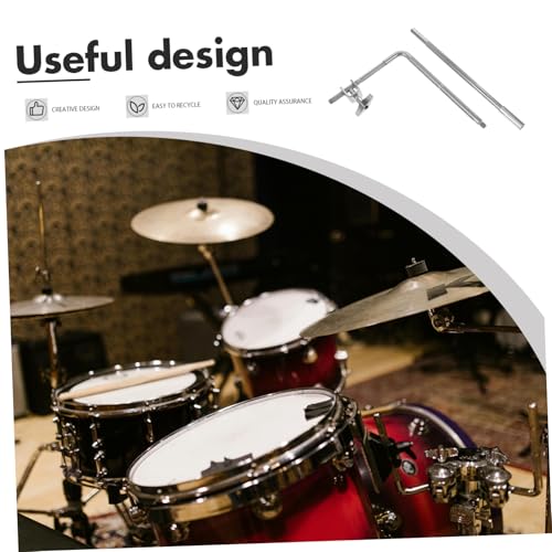 Kisangel soporte de montaje para cencerro de batería, clip extensible ajustable para instrumentos de percusión, hardware para sesiones en vivo y prácticas miniatura 5
