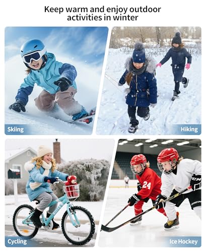 beautyin Seamless Thermal Underwear for Kids Athletic Long Base Layer Girls Boys Top Bottom Set with Thumbhole2