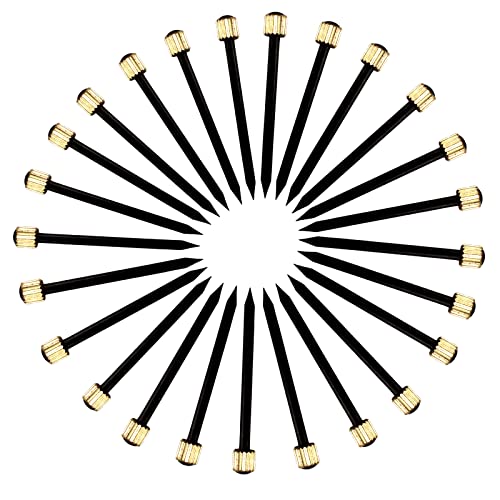 Image of 50 Pcs Picture Hanging Nails Hangers Brass Head Black Nails Pins for Hanging Picture Photo Frame