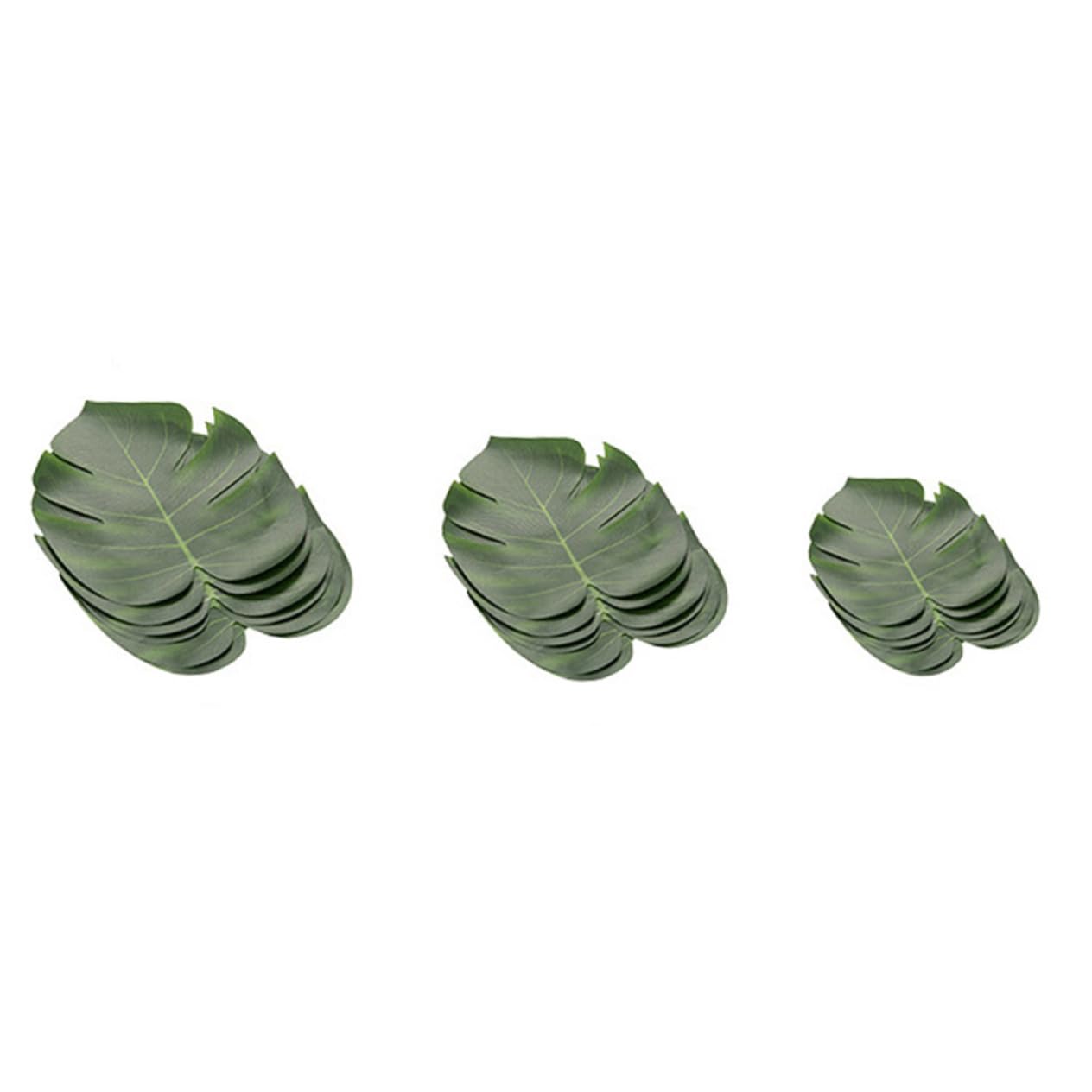 Amosfun 72pezzi Foglie Artificiali Monstera Foglie Verdi Imitazione Per Decorazioni Tropicali Casa Ufficio e Eventi