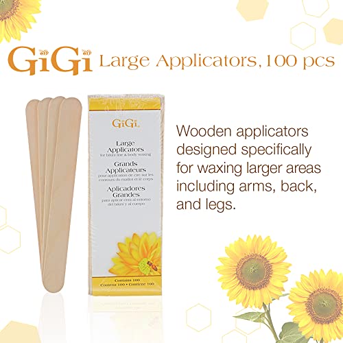 Gigi Large Wax Applicators For Bikini Line And Body Waxing, 100 Pieces #TOP1