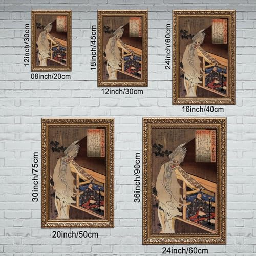 Impression sur toile Kuniyoshi premium avec cadre suspendu - 2
