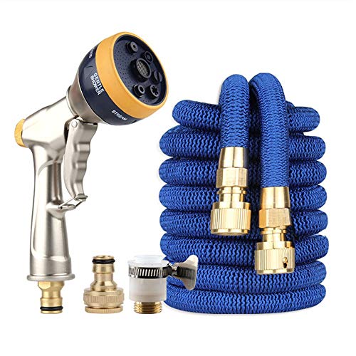 QWERTY Expanding Garden Water Hose Pipe ，with 7 Functions Pressure Resistant ， 3 Times Telescopic Water Pipe Watering Plants (Size : 30m)