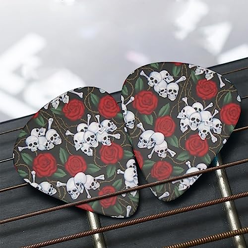 Lot de 12 médiators tendance et durables en forme de tête de mort et fleurs dans une boîte pour ukulélé guitare électrique basse - Les Beatles, Paul McCartney, John Lennon, RIngo Starr, George Harrison Lot de 12 médiators tendance et durables en forme de tête de mort et fleurs dans une boîte pour ukulélé guitare électrique basse – Image 8