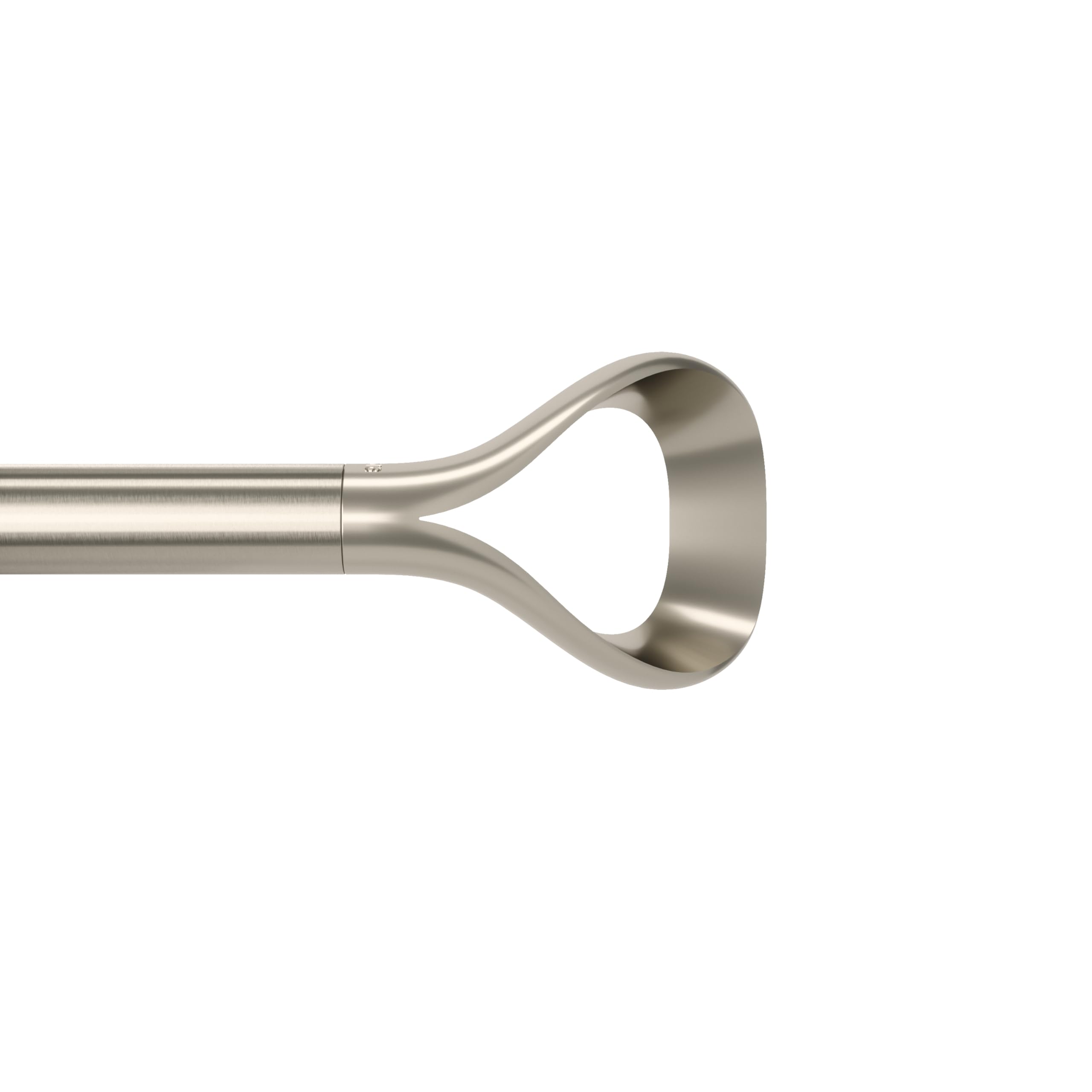 Umbra Loop Curtain Rod for Window Adjustable 42" to 120", Nickel, 107 cm x 10 cm