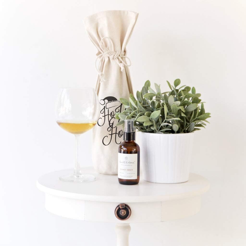 The Cotton & Canvas Co. Ho Ho Ho Christmas Wine Bag, Bottle Cover, Table Decoration and Holiday Gift Bag image 4