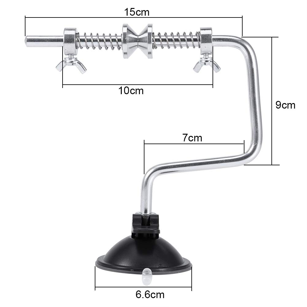 Bobina De Línea De Pesca Y Carrete De Pesca Portátil En Aluminio Para Cualquier Tamaño - Color Plata