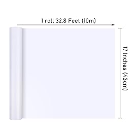 NESCCI White Matte Wrapping Paper,Solid Color Pearly-Lustre Paper,Gift Wrapping Paper,Perfect for Wedding,Valentine\'s Day,Birthday, Christmas,Baby Shower,DIY Bouquet (17 Inches X 32.8 Feet)