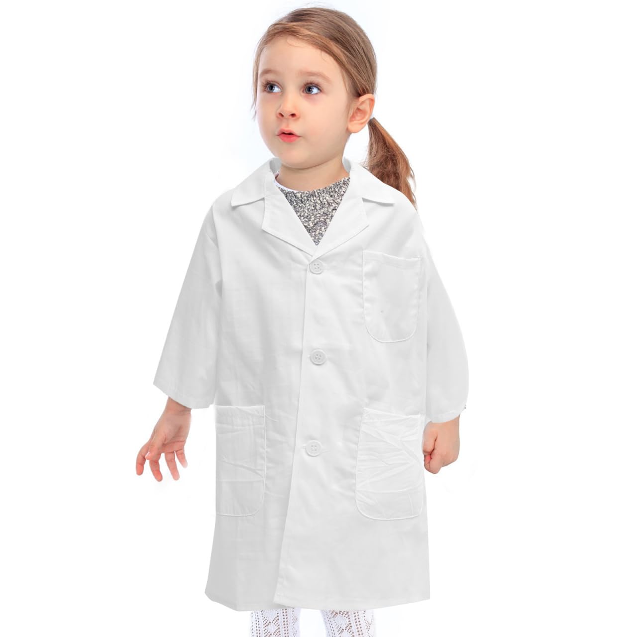 POPETPOP Lot de 10 blouses de laboratoire pour enfant - Blanc