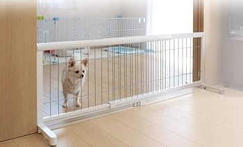【新品未開封】伸縮式犬用フェンス ペットゲート　幅60〜115cm 10887円 ペットゲート ペットフェンス ペット用ゲート 犬用 木製 伸縮