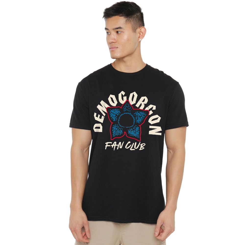 Stranger Things Demogorgon Fan Club Unisex T Shirt, Black, Small