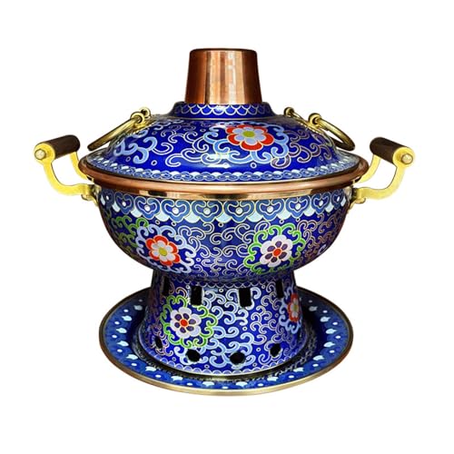 Olla pequeña para fondue de cobre puro 26 cm