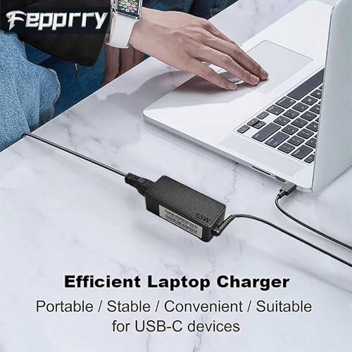 Image of 65W USB C Laptop Charger Compatible with Lenovo Thinkpad /Yoga /Chromebook, ADLX65YDC2A Replacement for Lenovo Laptop Charger