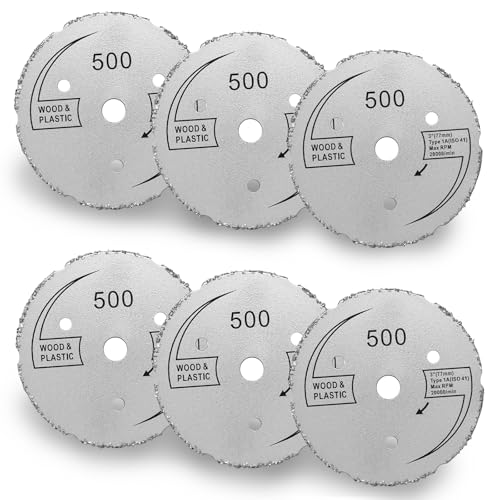 6 PCS SM500 3 Wood Plastic Segment Carbide Circular Saw Compatible with Dremel Saw Max Series Suitable for Precise Cutting Applications