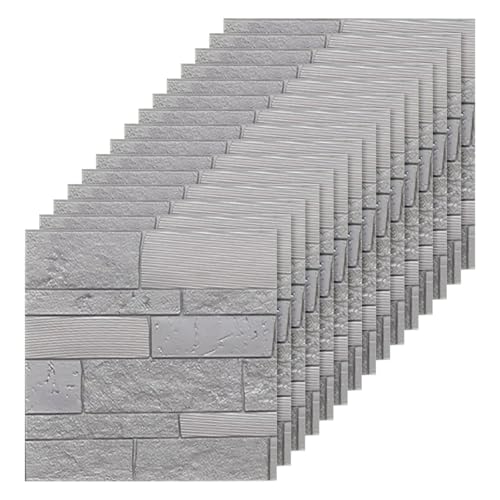 Plaque de parement brique 3D argent pour masquer les défauts de mur - 2