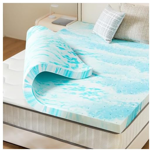 Sweetcrispy Mattress Topper King, 2 Inch Thick Memory Foam Gel Infused Cooling Toppers Pad for King Size Bed, Sleeper Sofa, RV, Camper, CertiPUR US Certified, Ventilated and Breathable