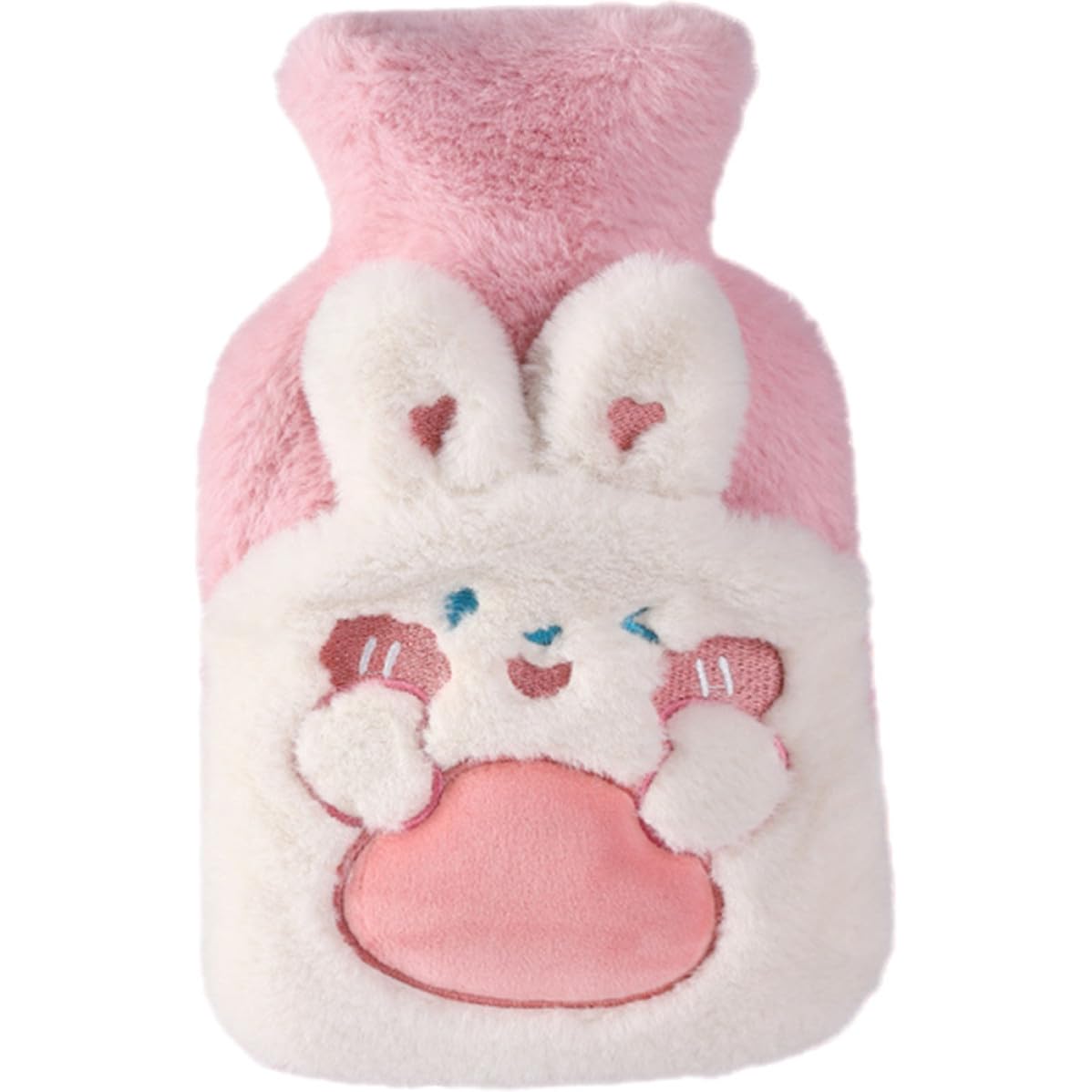 Bolsa de agua caliente de felpa rosa con dibujos animados, el regalo ideal de invierno 8