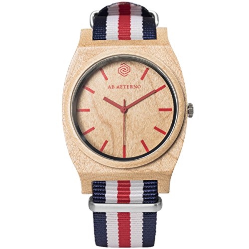 Montre en Bois AB AETERNO Route Tricolore pour vos Sorties et Style Quotidien