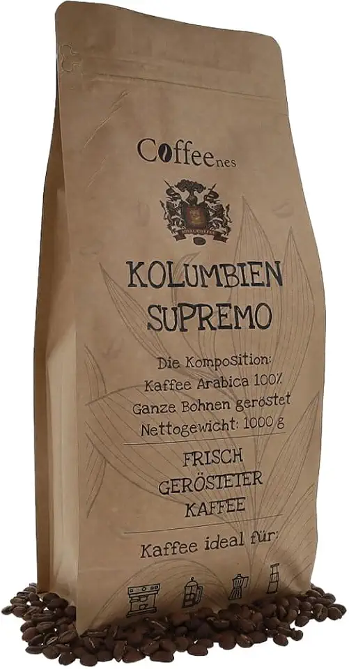 Kaffe hela bönor Arabica Colombia Supremo