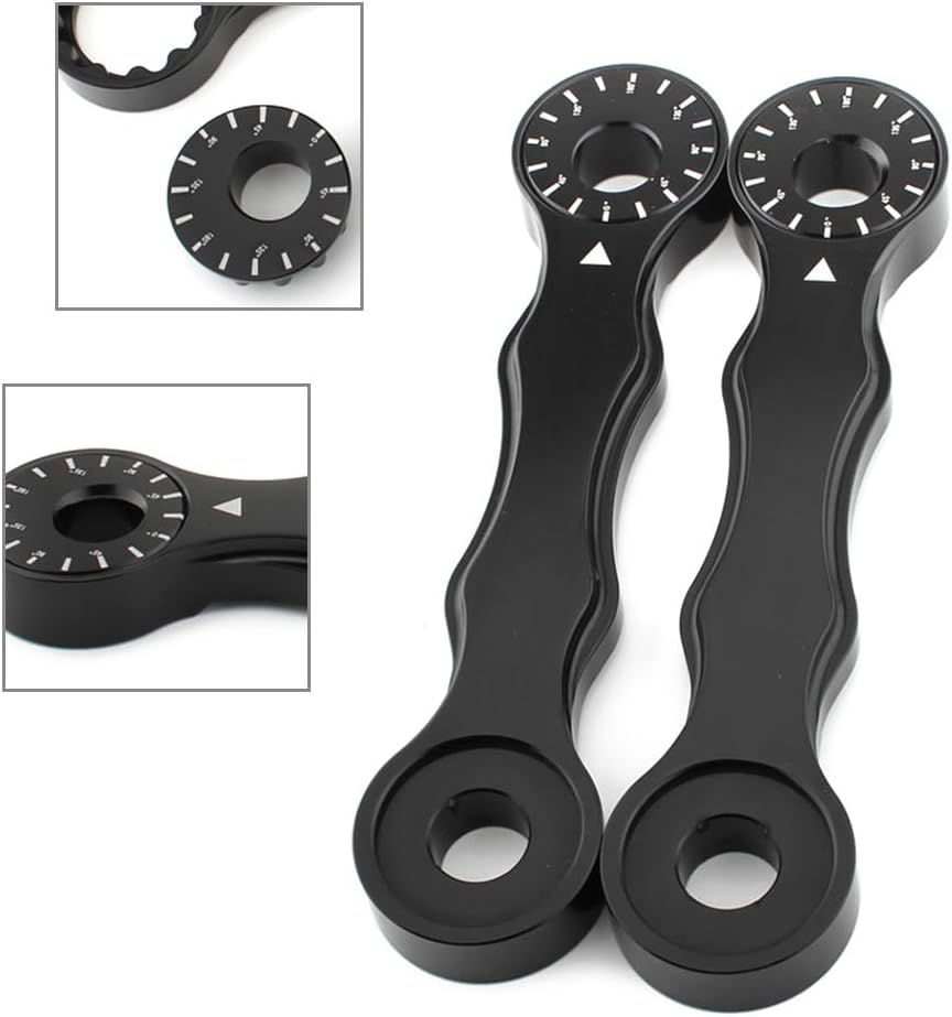 Cnswee6 Motorcycle Adjustable Lowering Link Kit Rear Shock Suspension Linkage Set for Suzuki DRZ400 DRZ400E DRZ400S DRZ400SM 2000-2017 RM125 RM200 1996-2000, BLACK