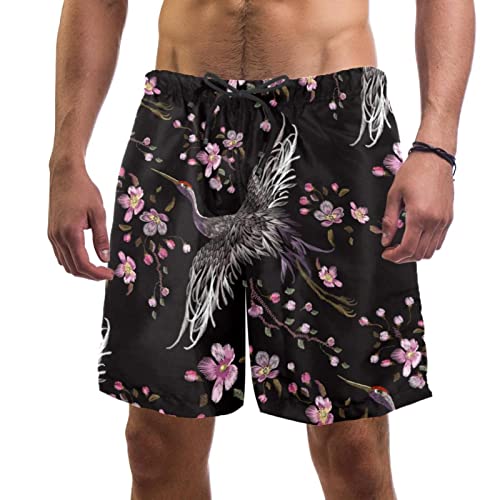 Maillots de bain pour hommes imprimé grues japonaises de qualité supérieure