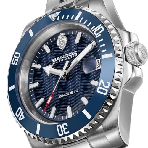 Image of SANDOZ Chanet Premium Embossed Dial Automatic Watch for Men - SZWGL0001203